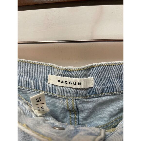 Pacsun Ultra Highrise Vintage Button Fly Women Distressed Shorts Size 29 - Picture 4 of 5